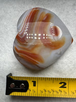 Carnelian Heart Palm Stone #14