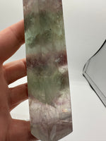 Large Fat Watermelon Fluorite Tower #1