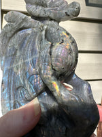 Labradorite Dragon Castle Carving