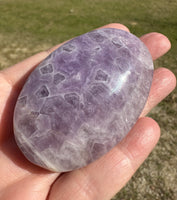 Amethyst Mixed with Stripe Agate Palm Stone #11