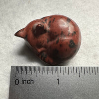 Mahogany Obsidian Sleeping Cat