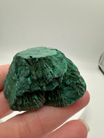Malachite Polished Top with Rough Bottom