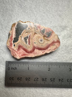 Rhodochrosite Slab #9 – Pink Banded Bullseye Orb – Polished Collector Specimen