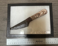 Handmade Silver Sheen Obsidian and Bird's Eye Rhyolite Dagger With Case