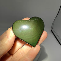 Rainbow Sheen Obsidian Heart #3