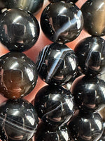 Natural Black Onyx 8mm Bracelet 7.5”