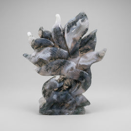 Moss Agate Nine-Tailed Fox