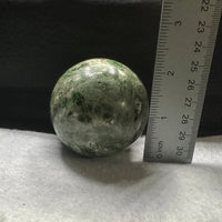 Natural Green Diopside Crystal Sphere 327g – Polished Gemstone #3