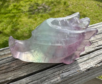 Fluorite Dragon Head Carving #11