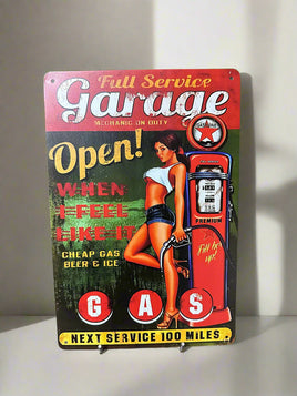 Full Service Garage Novelty Tin Sign