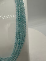 Natural 2mm Blue Topaz Necklaces