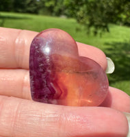 Candy Fluorite Carved Heart #7