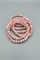 Pink Opal 6mm Bracelet Three Piece Set