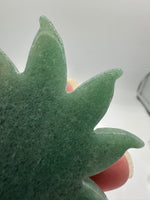 Green Aventurine Cannabis Leaf Carving #4