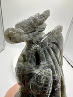 Labradorite Dragon Castle Carving