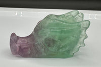 Rainbow Fluorite Dragon Head Carving #5 – 402g