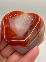 Carnelian Heart Palm Stone #11