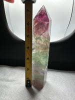 Large Fat Watermelon Fluorite Tower #2