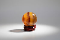 Yellow with Purple Fluorite Sphere #1