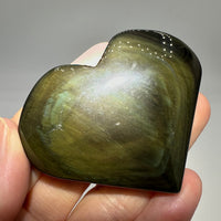 Rainbow Sheen Obsidian Heart #9