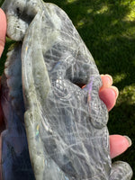 Labradorite Dragon Castle Carving