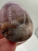 Amethyst Mixed with Stripe Agate Palm Stone #2