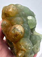 Prehnite mixed with Green Tourmaline Raw Specimen #12