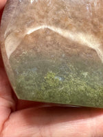 Ocean Jasper Polished Arrow Flame Freeform #4 – Peach & Moss Green – 147g