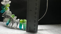 Clear Quartz & Blue Green Aura Crystal Crown Headband – Crescent Moon