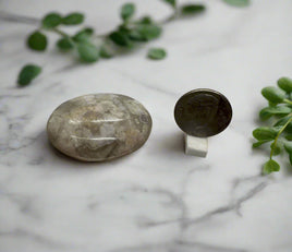 Flower Agate Palm Stone #1