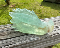 Fluorite Dragon Head Carving #13