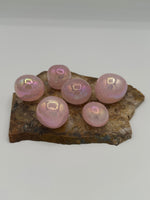 Bubblegum Pink Rose Quartz Aura Tumbles