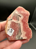 Rhodochrosite Slab #5 – Pink Banded Natural Stone Specimen