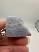Blue Lace Agate Keychain