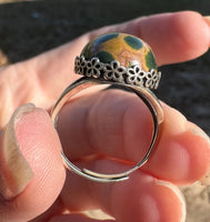8th Vein Ocean Jasper S925 Sterling Silver Ring #9