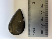 Natural Golden Sheen Obsidian Pearshape Large Cabochon #3