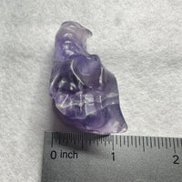 Purple Fluorite Dragon Head Carving