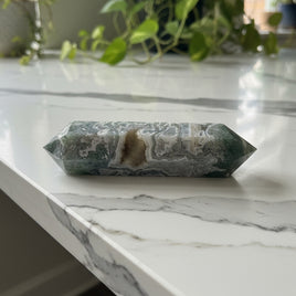 Moss Agate Double Terminated Point #4