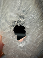 Druzy Agate Geode Indigenous-Inspired Profile Headdress Carving #1