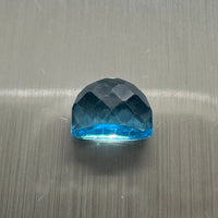 Swiss Blue Topaz 7x5mm Fancy Checker Cut 1.6ct