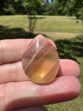 Pear Shape Candy Fluorite Cabochon #11