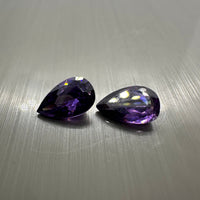 Pear Shape Purple 8x5mm Cz