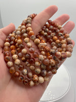 Fire Agate 6mm Bracelet Three Piece Set