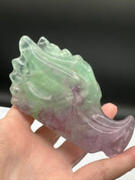 Rainbow Fluorite Dragon Head Carving #5 – 402g