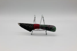 Handmade Fluorescent Ruby in Zoisite, Africa and Mahogany Sheen Obsidian, Glass Buttes, OR, Dagger