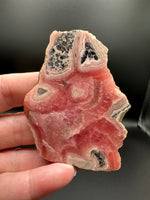 Rhodochrosite Slab #1 – Rose Pink Banded Polished Collector Specimen