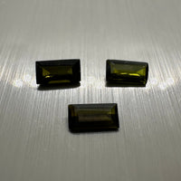 Green Tourmaline 6x4mm Emerald Cut