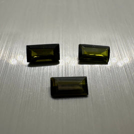 Green Tourmaline 6x4mm Emerald Cut
