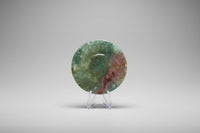Moss Agate Polished Round Slice #8