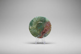 Moss Agate Polished Round Slice #8